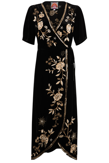 Johnny Was Ally Velvet Wrap Dress