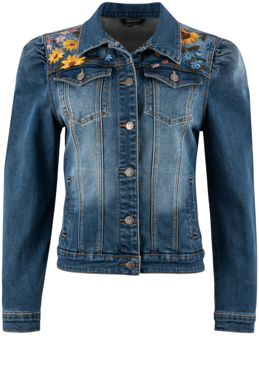 Driftwood Sunflower Denim Jacket