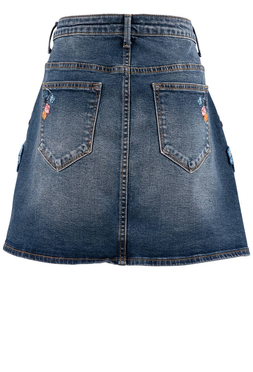 Driftwood Leah Butterfly Effect Jean Western Skirt | Pinto Ranch