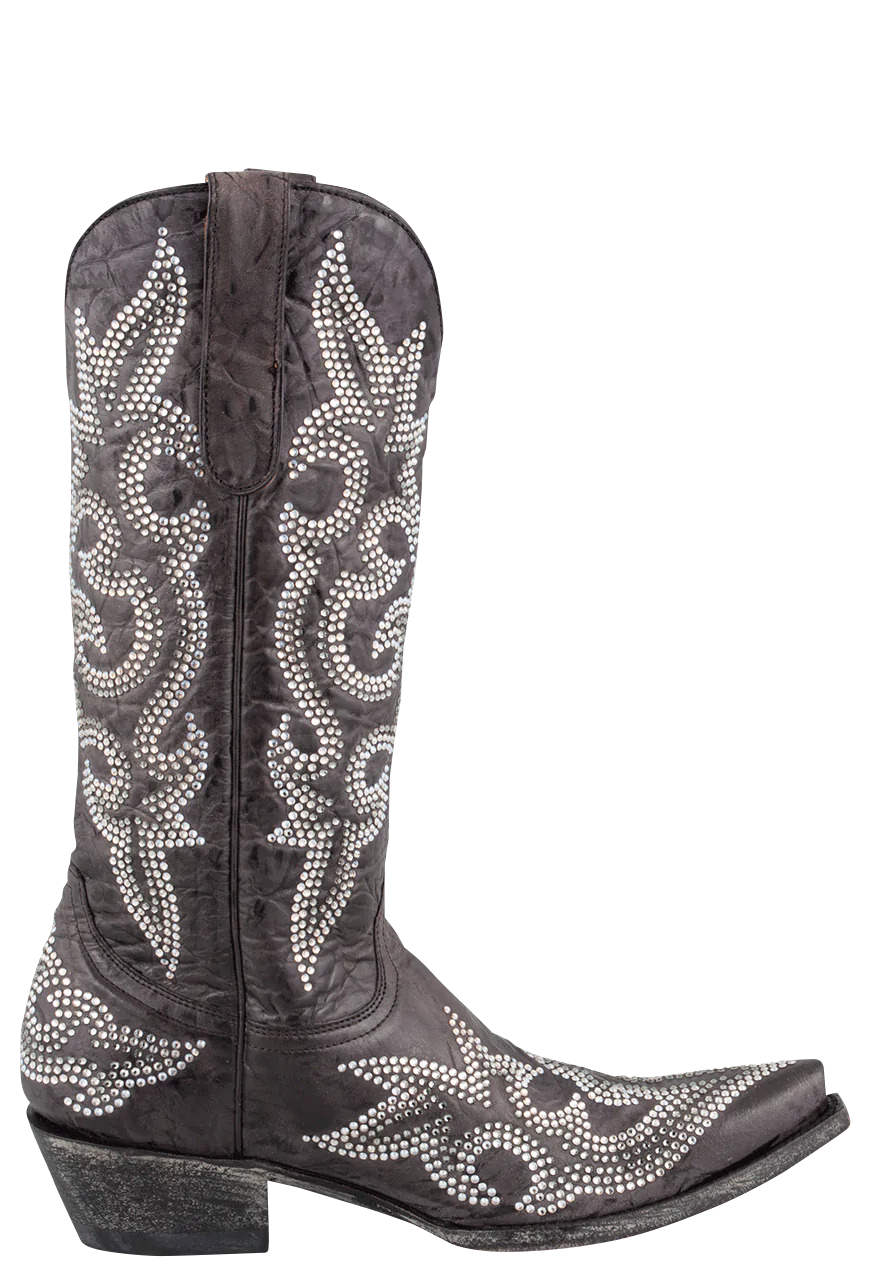 Old Gringo Women's Crystal Diego Cowgirl Boots - Dark Brown