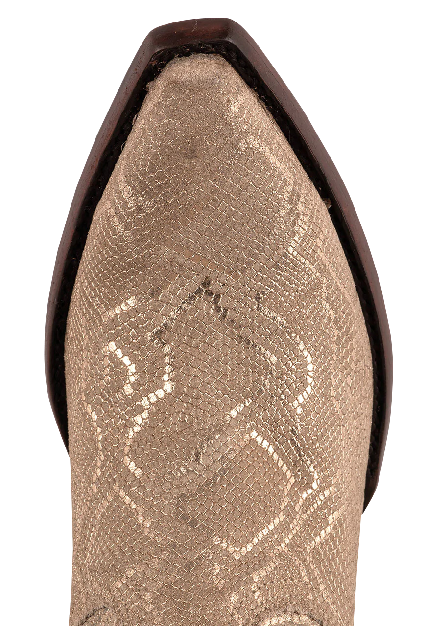 Old Gringo Women's Goat Cersei Snakeskin Cowgirl Boots - Gold Beige