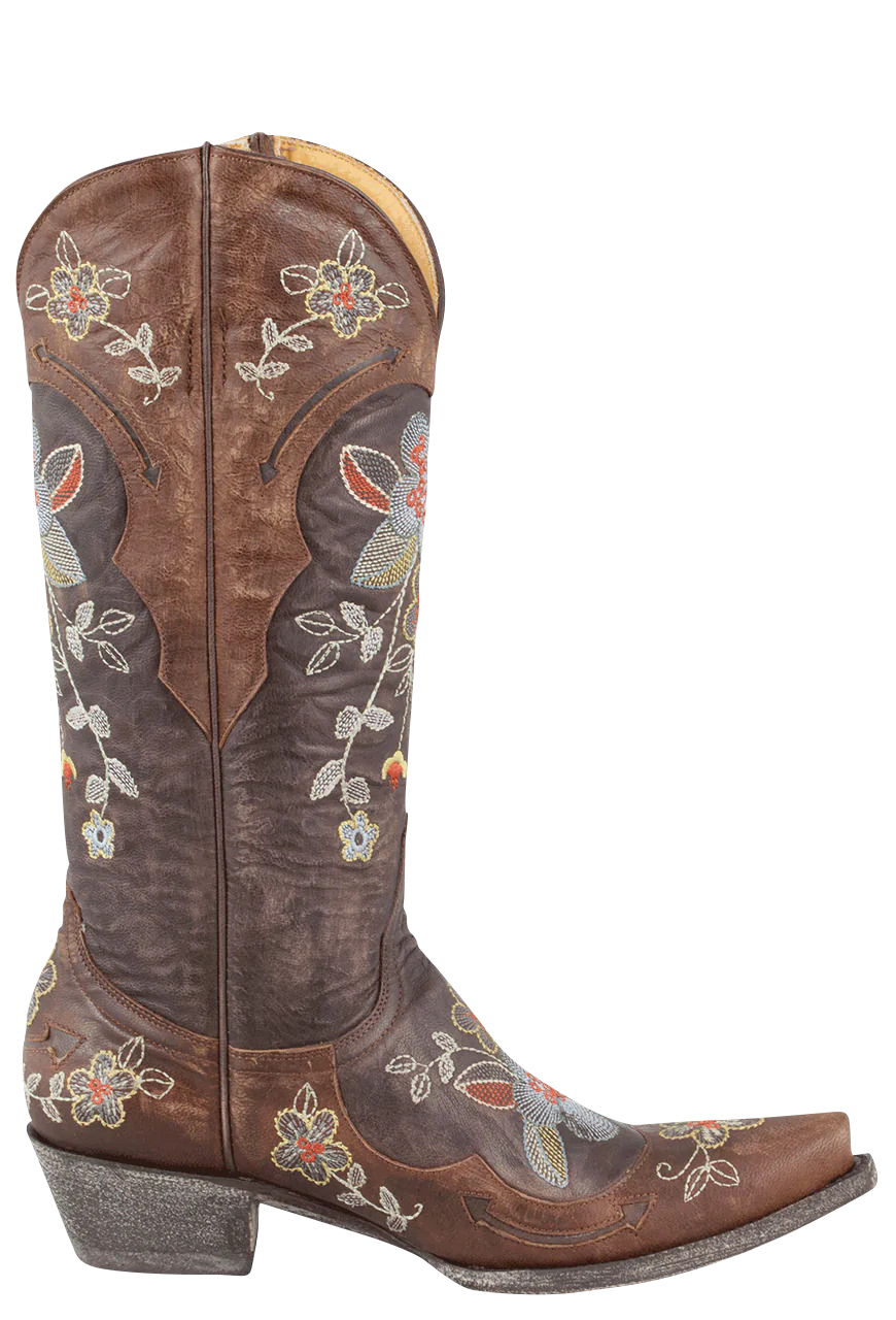Old Gringo Women's Goat Cowgirl Boots - Distressed Floral