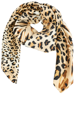 Wyoming Traders Leopard Charmeuse Silk Scarf