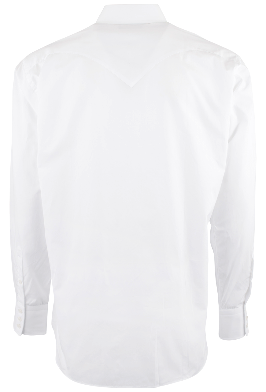 Lyle Lovett for Hamilton Poplin Button-Front Shirt - Solid White