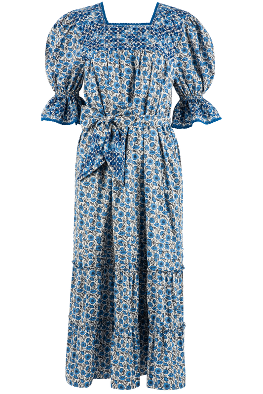 Margarita Mercantile Lourdes Maxi Dress - Blue