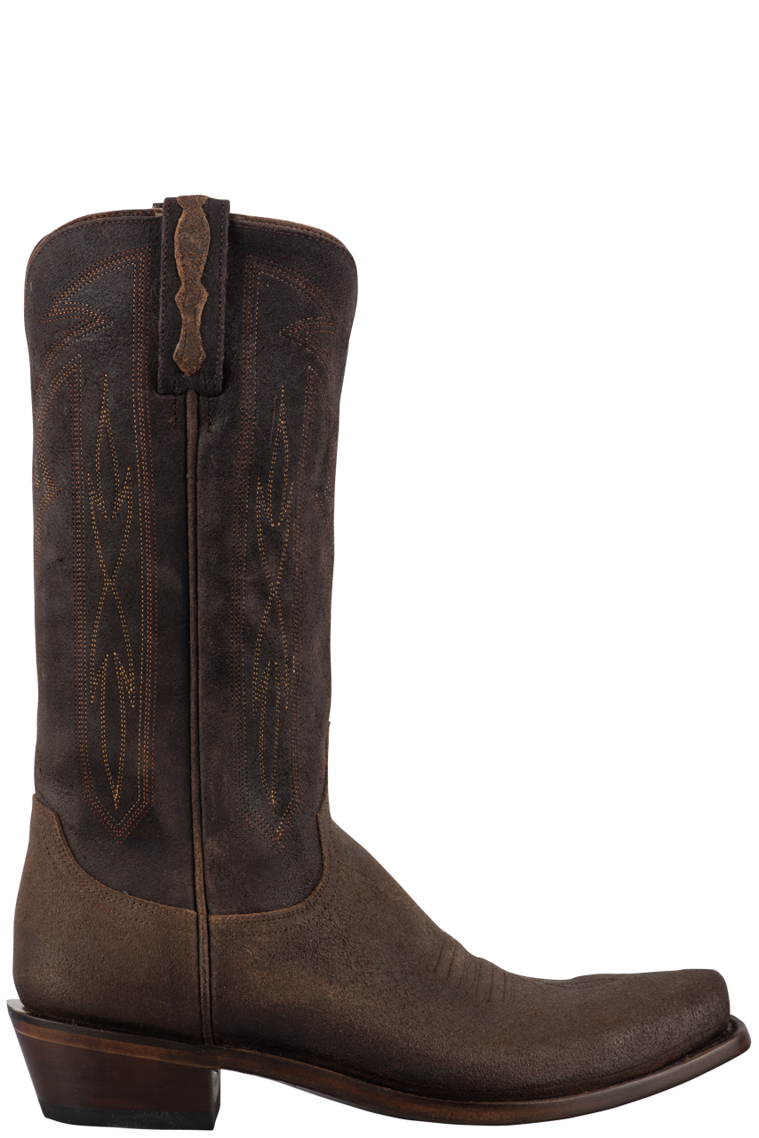Lucchese Men s Whiskey Chocolate Brazos Cowboy Boots Pinto Ranch