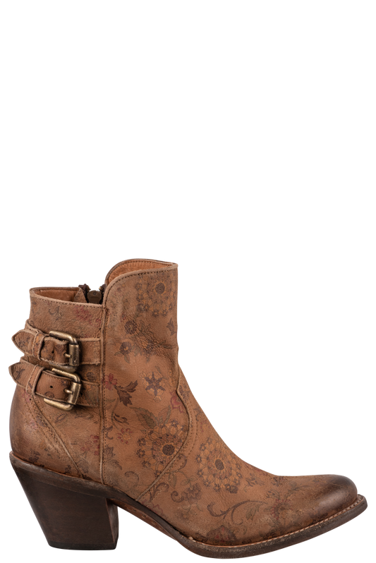 Lucchese Women's Catalina Cowgirl Booties - Tan