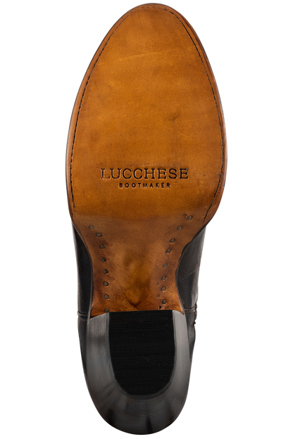 Lucchese Women's Leather Wing Cowgirl Booties - Tobacco