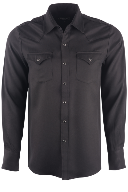 H Bar C Ranchwear Denver Pearl Snap Shirt - Black