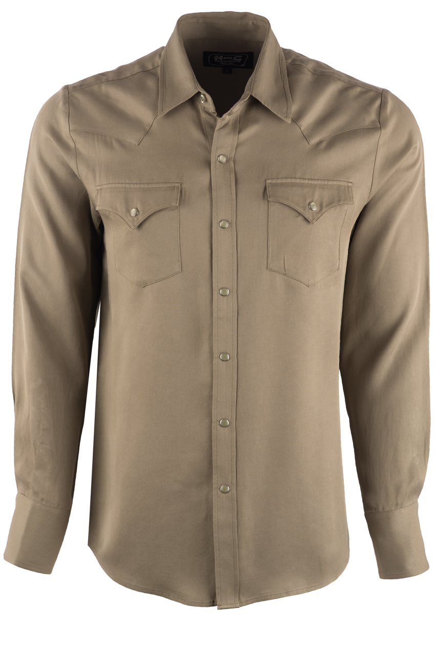 H Bar C Ranchwear Denver Pearl Snap Shirt - Olive