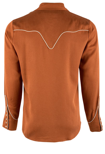 H Bar C Ranchwear San Fernando Texas Orange Pearl Snap Western H Bar C Ranchwear San Fernando Texas Orange Pearl Snap Western