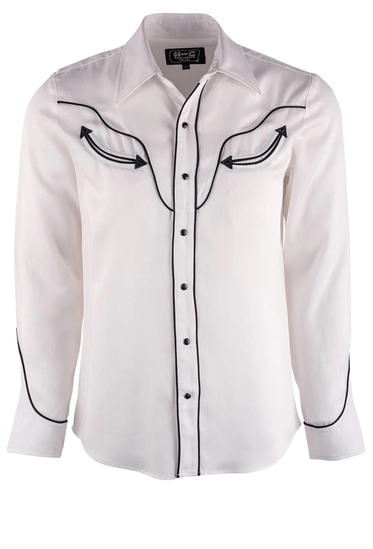 H Bar C Ranchwear San Fernando Pearl Snap Shirt - White