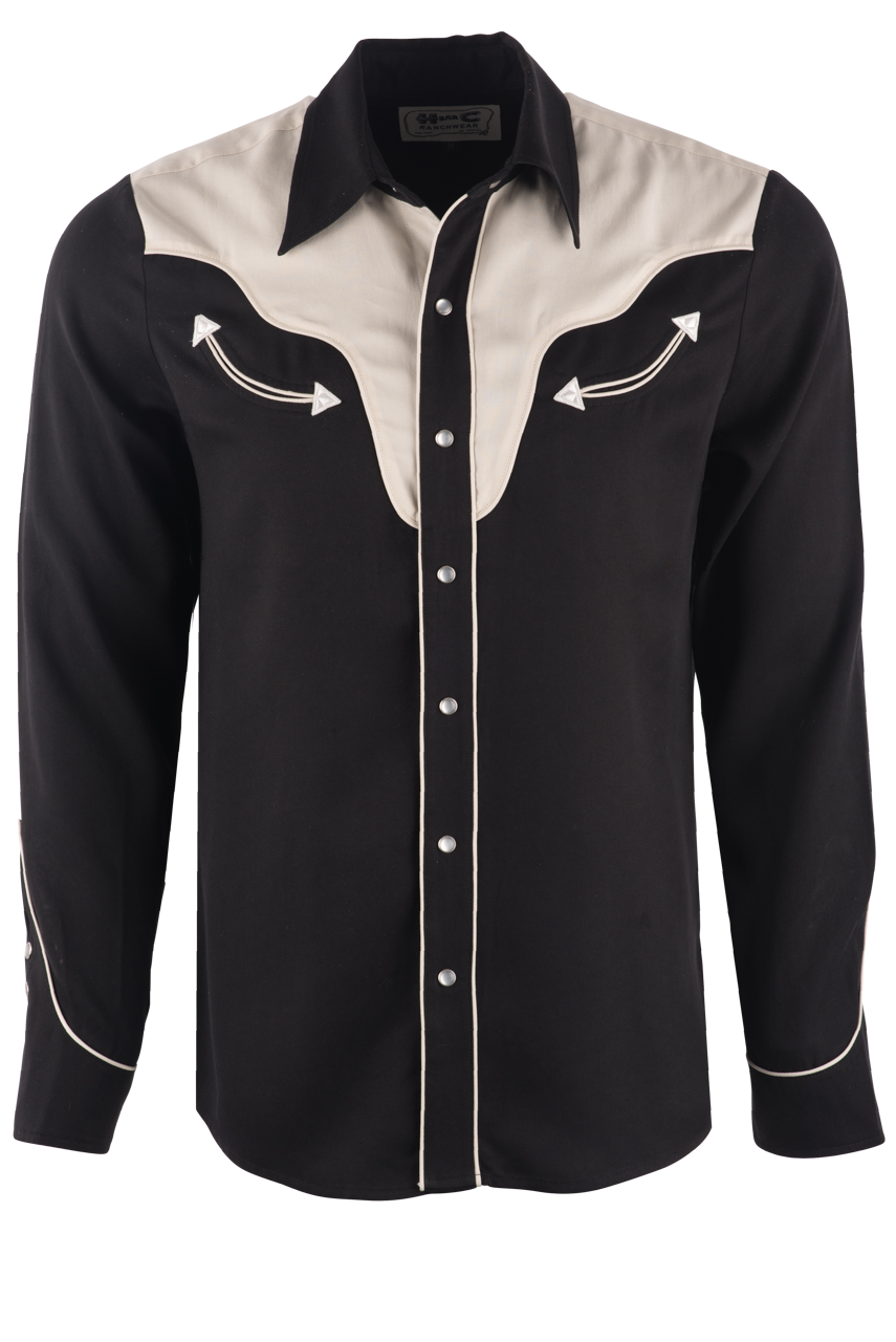H Bar C Ranchwear San Juan Pearl Snap Shirt - Black