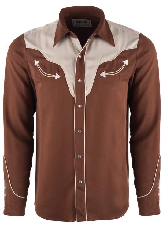 H Bar C Ranchwear San Juan Pearl Snap Shirt - Brown