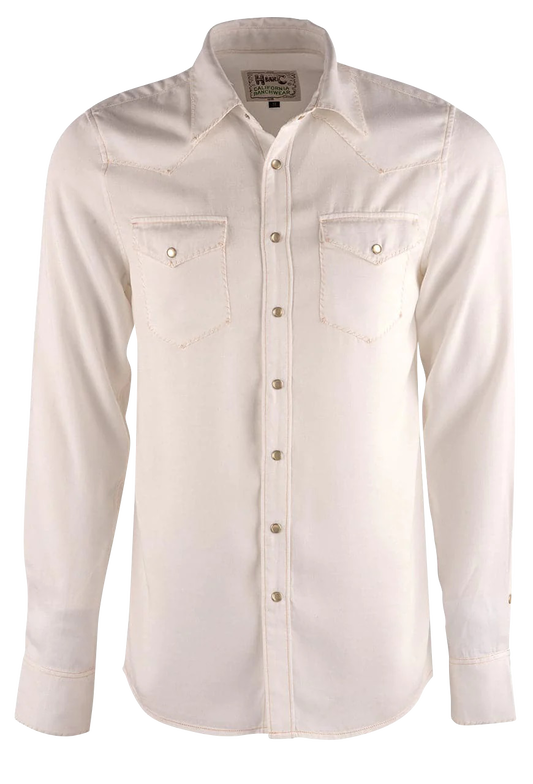 H Bar C Ranchwear Brooklyn Pearl Snap Shirt - Ivory