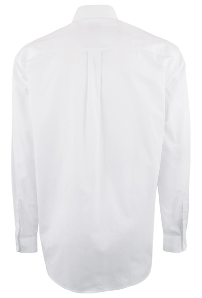 Cinch Button-Front Shirt - Solid White