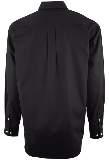 Cinch Button-Front Shirt - Solid Black