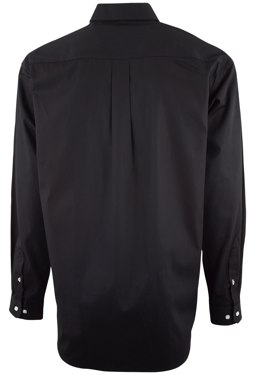 Cinch Button-Front Shirt - Solid Black