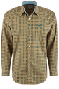 Cinch Print Long Sleeve Button-Front Shirt - Gold