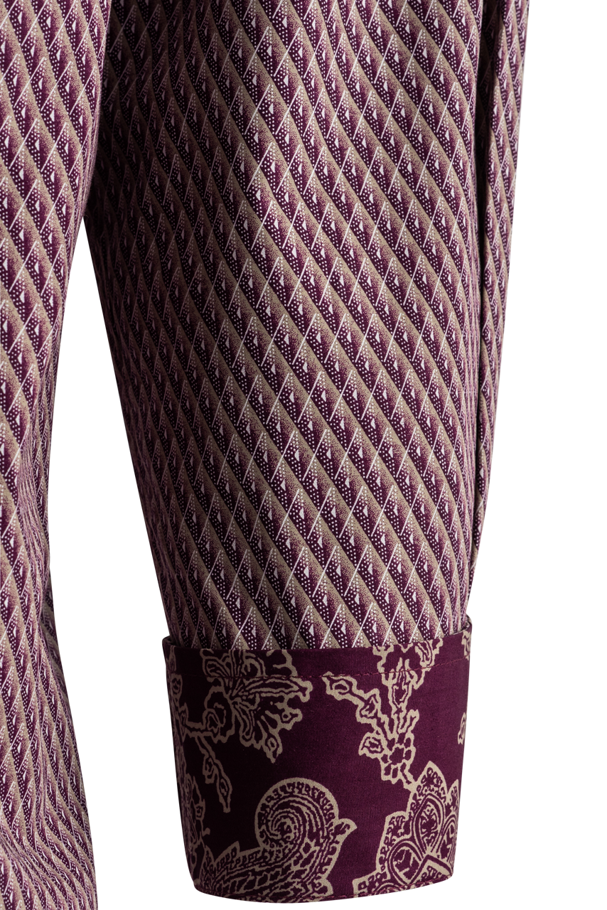 Cinch Diamond Long Sleeve Button-front Shirt - Purple