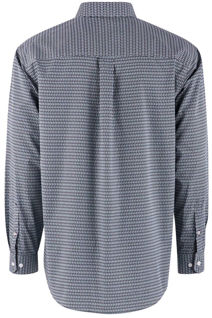 Cinch Grand Checked Print Long Sleeve Button-Front Shirt - Gray