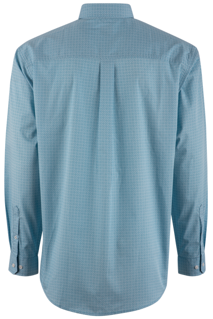 Cinch Blue Foulard Long Sleeve Button-Front Shirt
