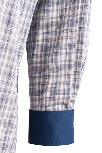 Cinch Royal Plaid Button-Front Shirt - Cream