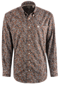 Cinch Paisley Printed Button-Front Shirt - Brown