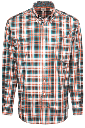 Cinch Plaid Button-Front Shirt - Multi