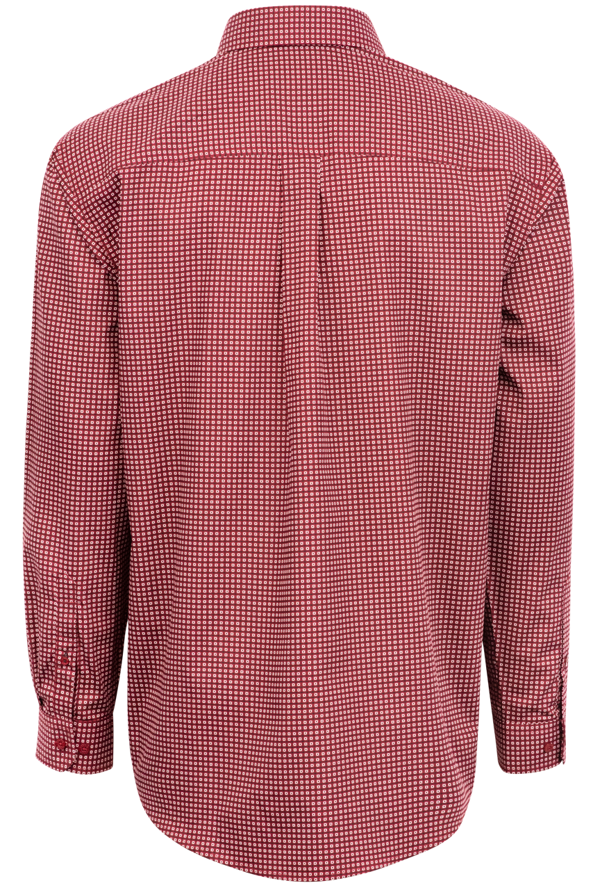 Cinch Mini Foulard Button-Front Shirt - Burgundy
