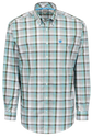 Cinch Plaid Button-Front Shirt - Blue & Brown