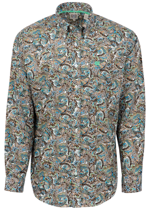 Cinch Paisley Button-Front Shirt - Multi