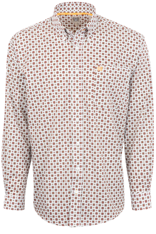 Cinch Medallion Print Button-Front Shirt - Multi