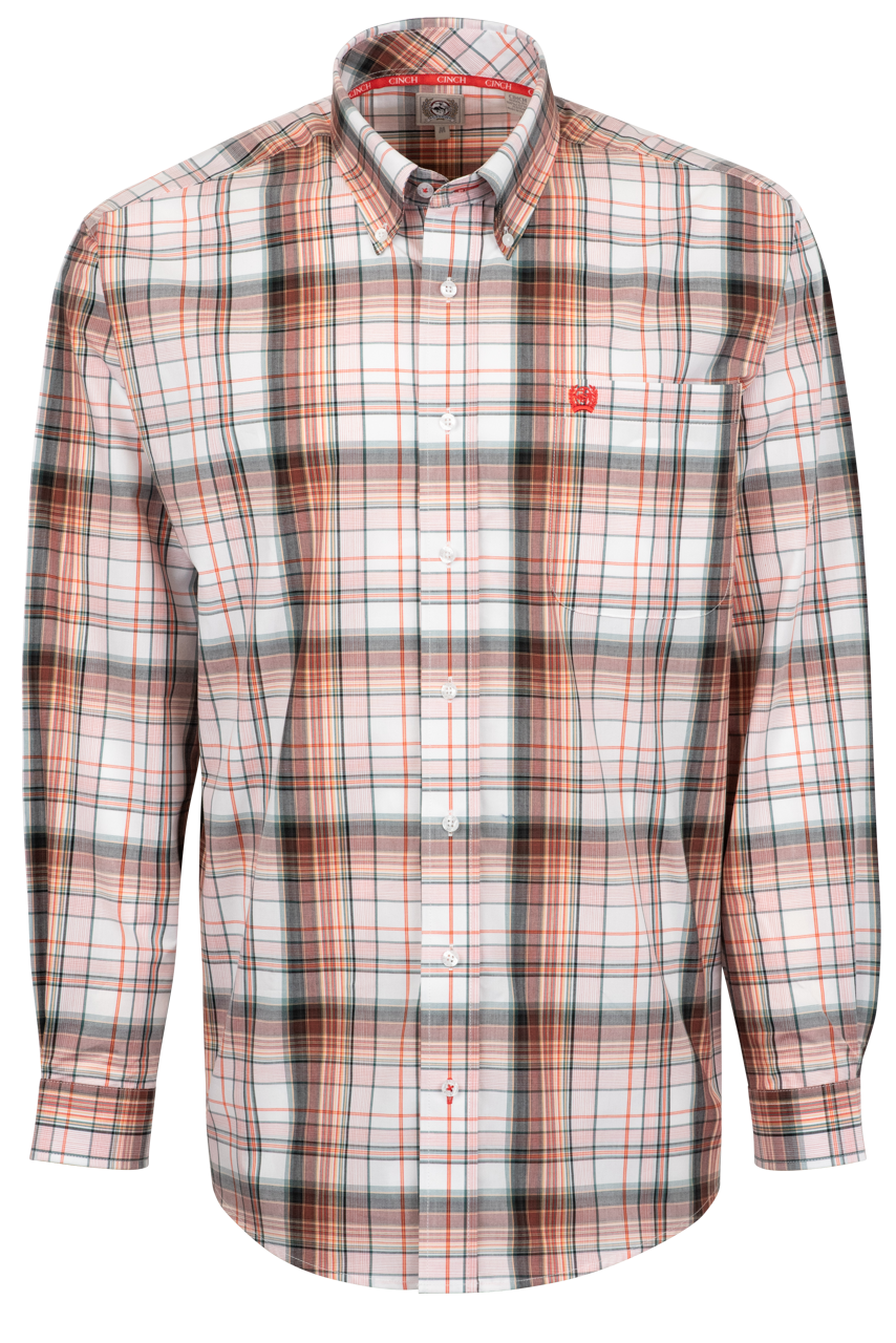 Cinch Woven Plaid Button-Front Shirt - Multi