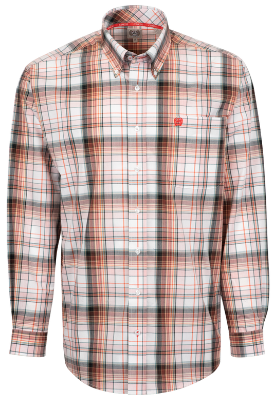 Cinch Woven Plaid Button-Front Shirt - Multi