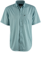 Cinch Diamond Print Short Sleeve Arenaflex Button-Down Shirt - Light Blue