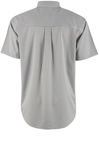 Cinch Geometric Arenaflex Short Sleeve Button-Front Shirt - Gray