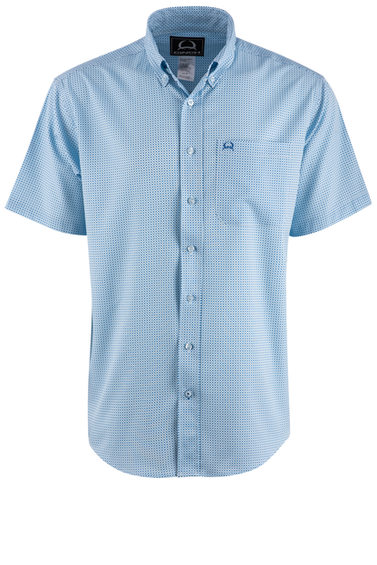 Cinch Blue Diamond Arenaflex Short Sleeve Button-Front Shirt
