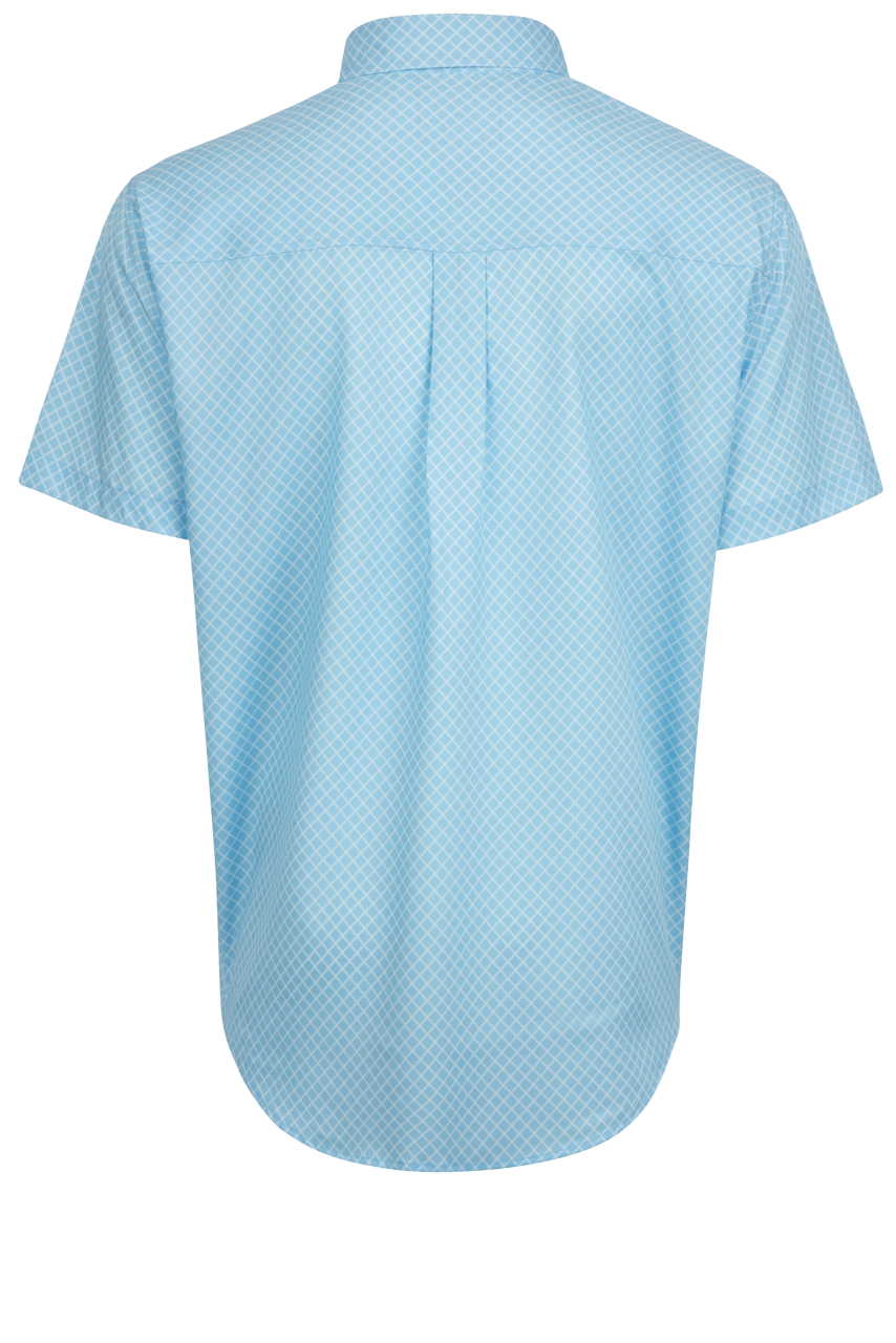 Cinch Arenaflex Button-Front Shirt - Light Blue Diamond