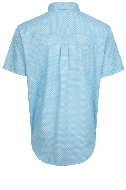 Cinch Arenaflex Button-Front Shirt - Light Blue Diamond