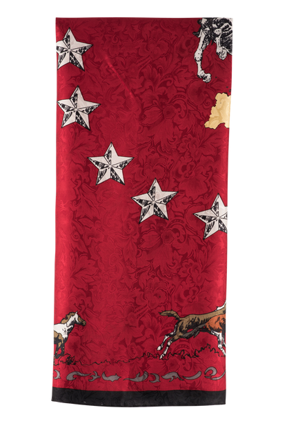 Wyoming Traders Red Silk Scarf