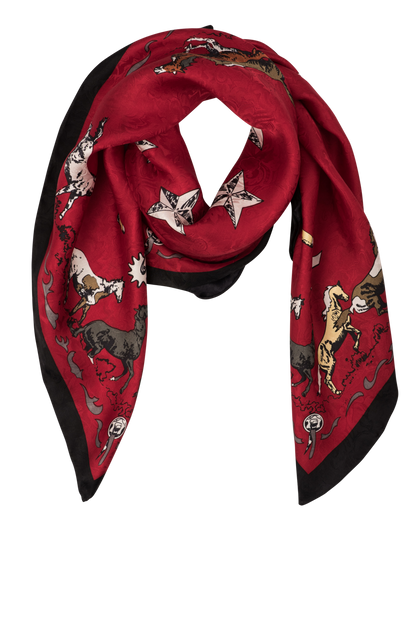 Wyoming Traders Red Silk Scarf