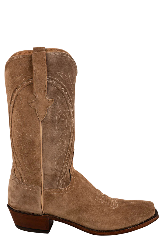 Lucchese Men's Suede Jessie Cowboy Boots - Tan