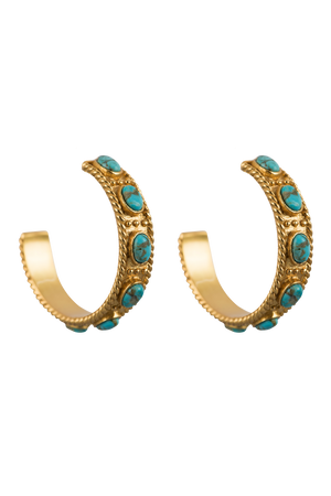 Christina Greene Southwestern Turquoise Hoops
