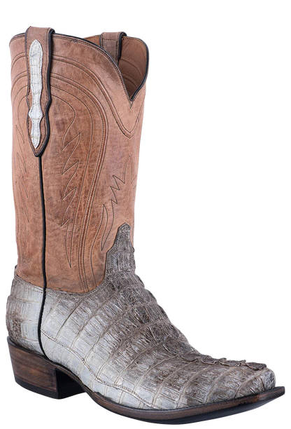 Black Jack Men's Caiman Tail Exclusive Cowboy Boots - Natural