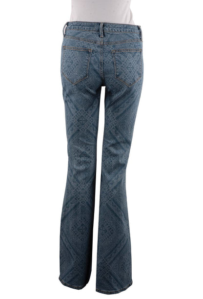 Driftwood Farrah Bandana Print Flare Jeans