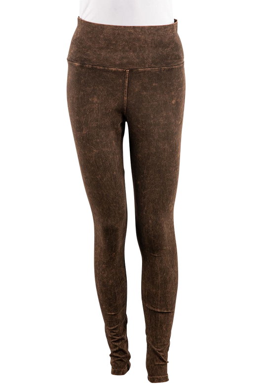 Pat Dahnke Distressed Leggings - Brown