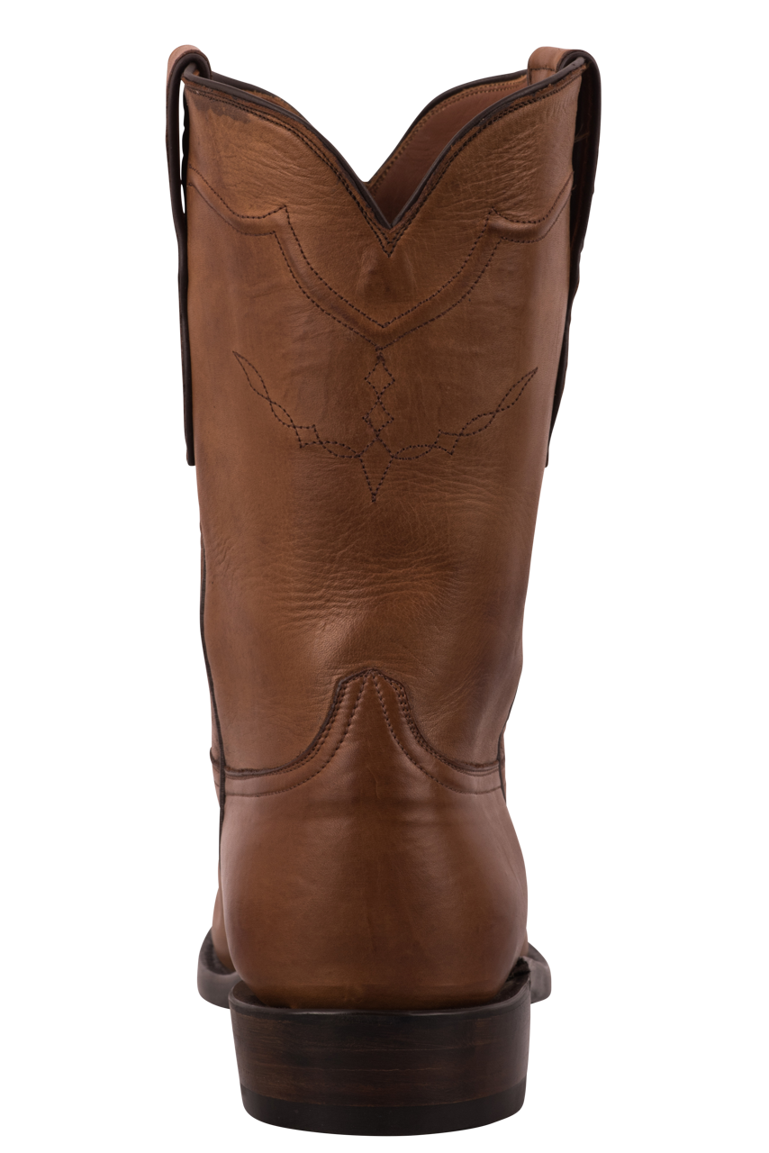 Black Jack Men's Burnished Roper Boots - Peanut Brown