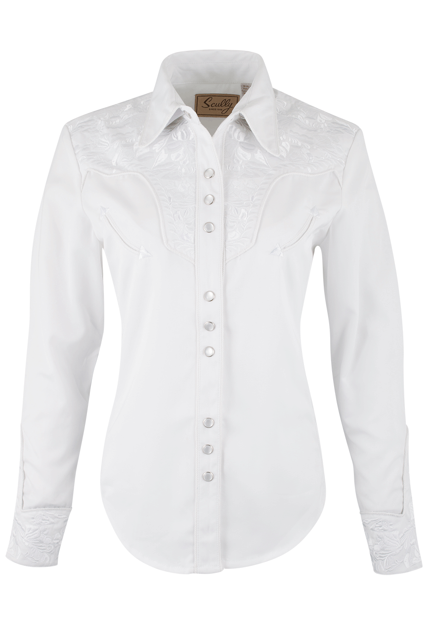 Scully White Gunfighter Western Snap Shirt