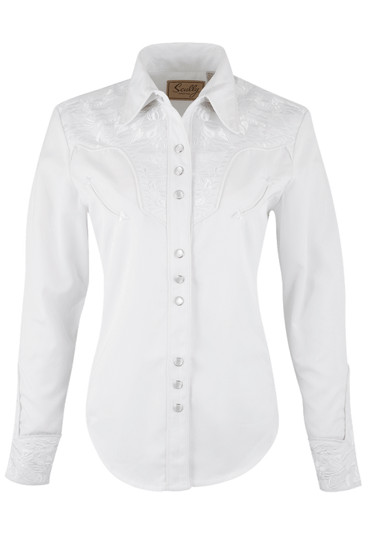 Scully White Gunfighter Western Snap Shirt